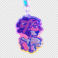 "JET SET PIRANHA" keychain