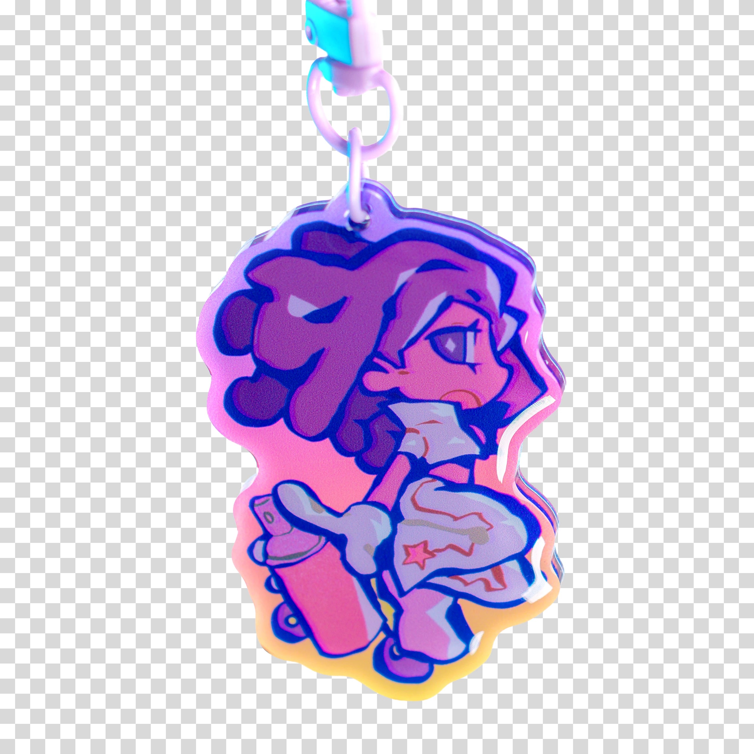 "JET SET PIRANHA" keychain