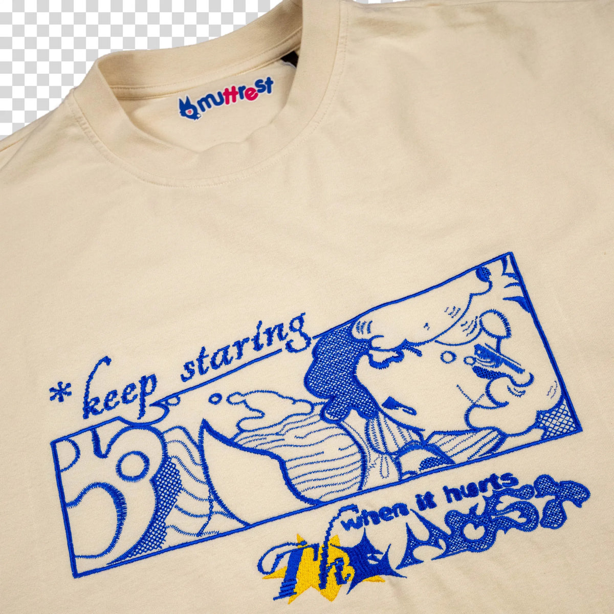 "keep staring" tee
