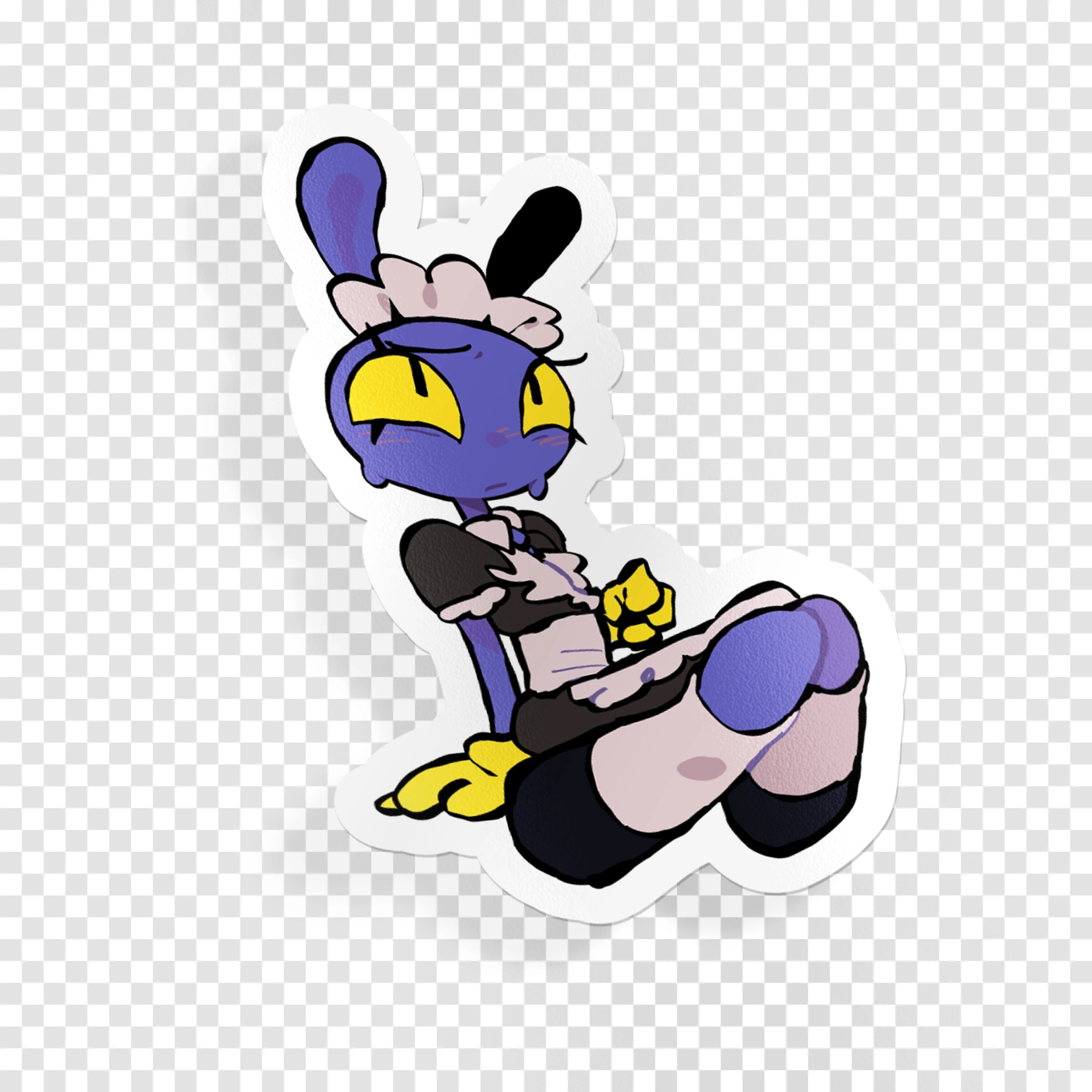 "MAID TO SUFFER" sticker