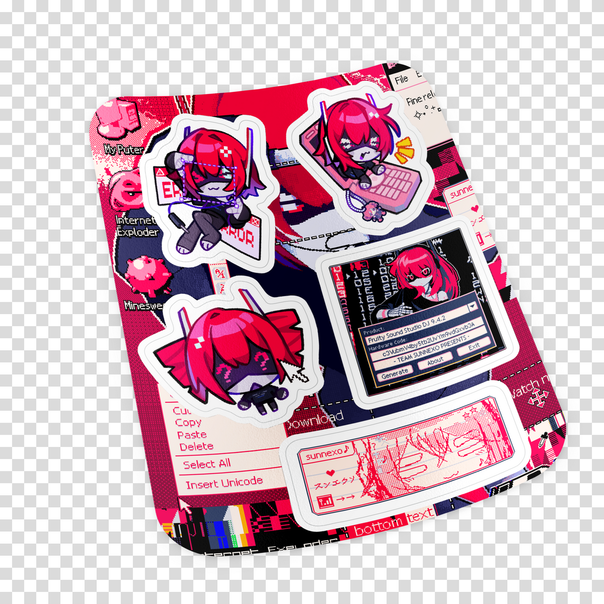 "Netpunk" sticker sheet