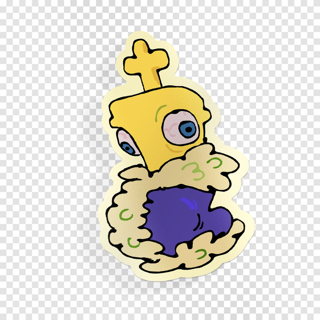 "OFF HIS HEAD" sticker